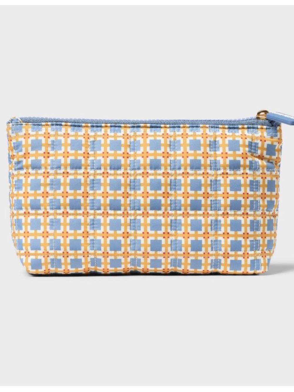 Sonia Kashuk Blue & Yellow Quilted Cosmetic Pouch